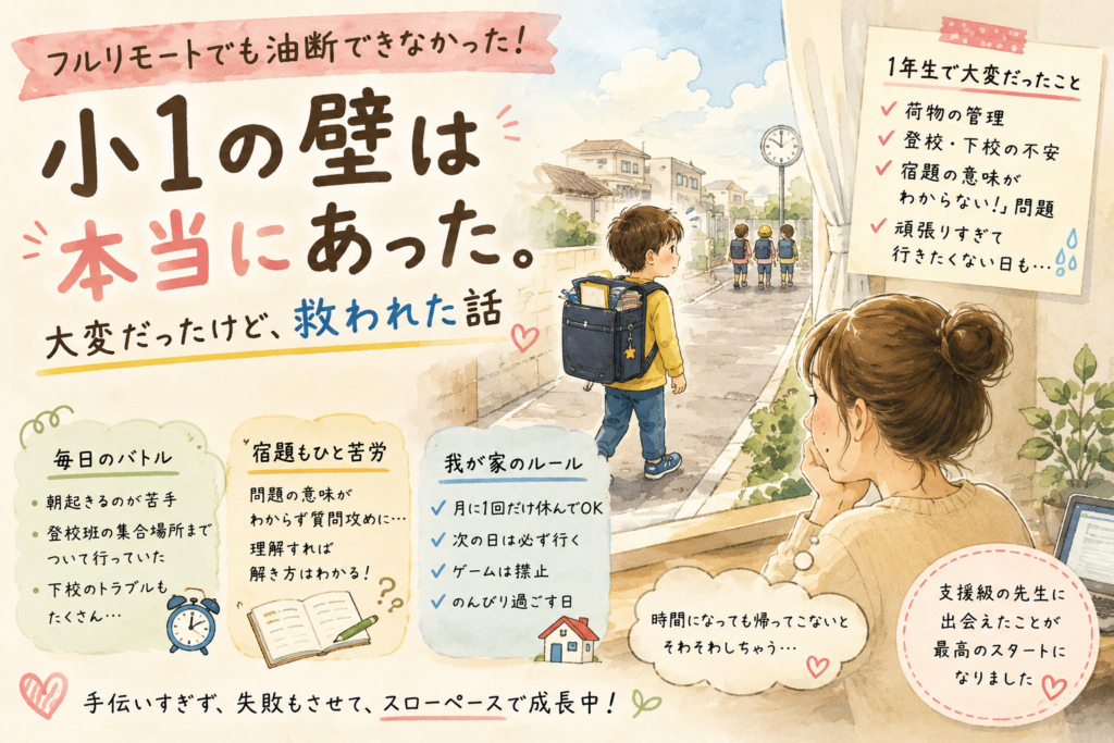 小1の壁は本当にあった。フルリモートでも大変だったけど、救われた話
